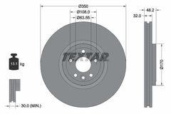 2x Bremsscheibe Vorderachse für JAGUAR LAND ROVER F-PACE I-PACE RANGE VELAR