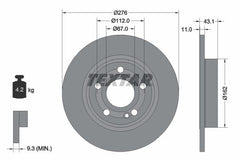 2x Bremsscheibe Hinterachse für MERCEDES-BENZ A-KLASSE Stufenheck B-KLASSE