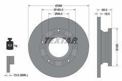 2x Bremsscheibe Hinterachse für FORD TOURNEO CUSTOM V362 Bus TRANSIT V363