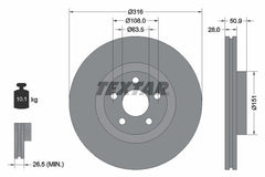 2x Bremsscheibe Vorderachse für FORD GALAXY III S-MAX MK VAN