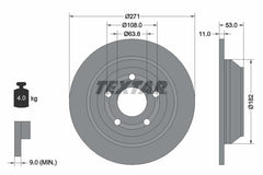 2x Bremsscheibe Hinterachse für FORD PUMA