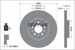 2x Bremsscheibe Hinterachse für ALFA ROMEO GIULIA STELVIO