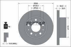 2x Bremsscheibe Hinterachse für FIAT DUCATO Kasten Pritsche/Fahrgestell Bus