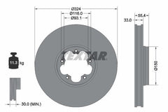 2x Bremsscheibe Vorderachse für FORD TOURNEO CUSTOM V362 Bus TRANSIT Kasten