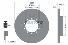 2x Bremsscheibe Hinterachse für FORD TRANSIT Kasten Pritsche/Fahrgestell Bus