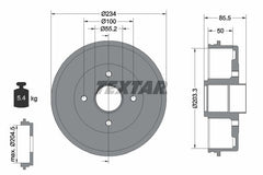 2x Bremstrommel Hinterachse für RENAULT LAGUNA I