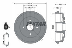 2x Bremstrommel Hinterachse für SUZUKI SWIFT III