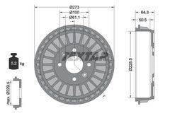 2x Bremstrommel Vorderachse Hinterachse für RENAULT SMART CLIO V TWINGO III