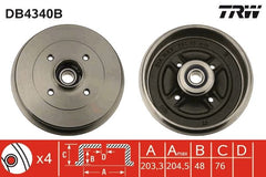 2x Bremstrommel Hinterachse für NISSAN MICRA III C+C NOTE