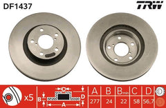 2x Bremsscheibe Vorderachse für SUBARU TOYOTA BRZ FORESTER IMPREZA Coupe