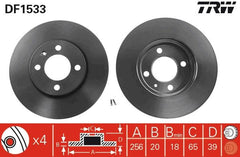2x Bremsscheibe Vorderachse für SEAT VW AROSA CORDOBA Vario IBIZA II TOLEDO I