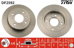 2x Bremsscheibe Hinterachse für NISSAN ALMERA II Hatchback BLUEBIRD PRIMERA