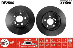 2x Bremsscheibe Hinterachse für MERCEDES-BENZ S-KLASSE Coupe