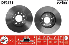 2x Bremsscheibe Vorderachse für VOLVO C70 I Coupe Cabriolet S70 S90 V70 V90