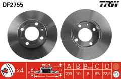 2x Bremsscheibe Vorderachse für SEAT VW AROSA POLO III Van Kasten/Schrägheck