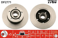 2x Bremsscheibe Hinterachse für AUDI A4 B5 Avant