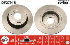 2x Bremsscheibe Hinterachse für LAND ROVER DISCOVERY II RANGE I III