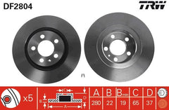 2x Bremsscheibe Vorderachse für AUDI SEAT SKODA VW A3 LEON TOLEDO II OCTAVIA I