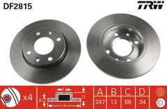 2x Bremsscheibe Vorderachse für CITROËN PEUGEOT XSARA Break Coupe 206+ 206