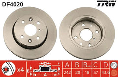 2x Bremsscheibe Vorderachse für FIAT OPEL KIA PANDA / CLASSIC ASTRA F