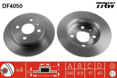 2x Bremsscheibe Hinterachse für OPEL CHEVROLET ASTRA G Stufenheck Caravan CC