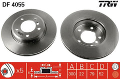 2x Bremsscheibe Vorderachse für BMW 3 Coupe Touring Cabriolet Compact Z3
