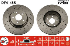 2x Bremsscheibe Vorderachse für MERCEDES-BENZ S-KLASSE Coupe