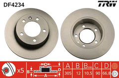 2x Bremsscheibe Hinterachse für NISSAN OPEL RENAULT INTERSTAR Kasten Bus