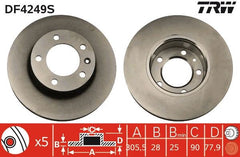 2x Bremsscheibe Vorderachse für NISSAN OPEL RENAULT INTERSTAR Kasten Bus