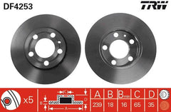 2x Bremsscheibe Vorderachse für SKODA VW FABIA I Stufenheck Combi II Praktik