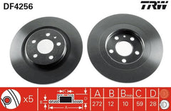 2x Bremsscheibe Hinterachse für CITROËN FIAT LANCIA PEUGEOT C8 Van ULYSSE PHEDRA