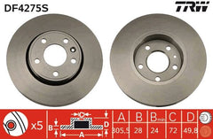 2x Bremsscheibe Vorderachse für NISSAN OPEL RENAULT PRIMASTAR Bus