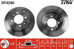2x Bremsscheibe Hinterachse für HYUNDAI KIA MATRIX SONATA IV MAGENTIS I