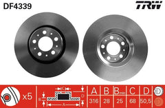 2x Bremsscheibe Vorderachse für VOLVO S60 I XC90 VAN