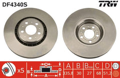 2x Bremsscheibe Vorderachse für VOLVO XC90 I VAN