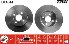 2x Bremsscheibe Hinterachse für OPEL ASTRA H TwinTop COMBO Tour MERIVA A