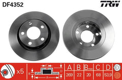 2x Bremsscheibe Hinterachse für AUDI VW A6 C5 Avant PASSAT B5 Variant B5.5
