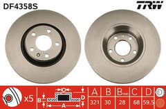2x Bremsscheibe Vorderachse für AUDI A6 Allroad C6 Avant A8 D3