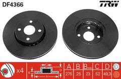 2x Bremsscheibe Vorderachse für TOYOTA COROLLA Kombi Verso