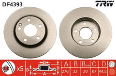 2x Bremsscheibe Vorderachse für MERCEDES-BENZ A-KLASSE B-KLASSE Sports Tourer