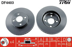 2x Bremsscheibe Vorderachse für TOYOTA COROLLA Stufenheck Kombi Verso