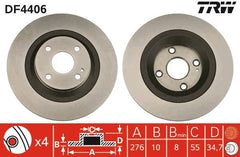 2x Bremsscheibe Hinterachse für MAZDA MX-5 II