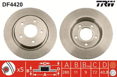 2x Bremsscheibe Hinterachse für MAZDA 3 Stufenheck 5
