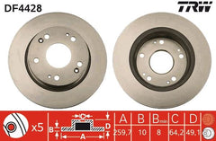 2x Bremsscheibe Hinterachse für HONDA ACCORD VII