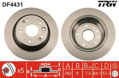 2x Bremsscheibe Hinterachse für HONDA ACCORD VII Tourer