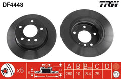 2x Bremsscheibe Hinterachse für BMW 1
