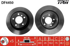 2x Bremsscheibe Hinterachse für BMW 1 Coupe Cabriolet 2 3 Touring Gran Turismo 4
