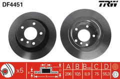 2x Bremsscheibe Hinterachse für BMW 1 3 Coupe