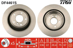 2x Bremsscheibe Hinterachse für BMW 3 Touring Coupe Cabriolet X1