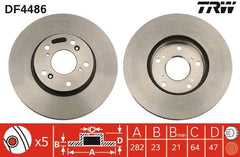 2x Bremsscheibe Vorderachse für HONDA CIVIC VII Hatchback VIII Stufenheck IX